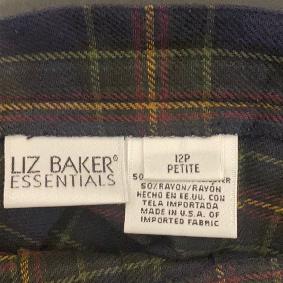 Vintage Liz Baker Essentials pleated skirt granny core academia preppy - Picture 2 of 8